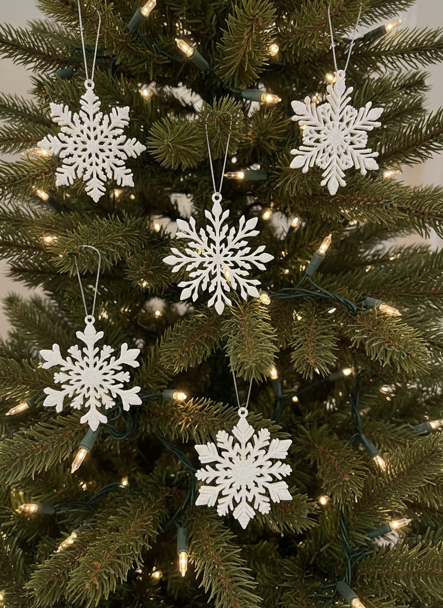 3D-Printed Snowflake Set – 10 Pieces