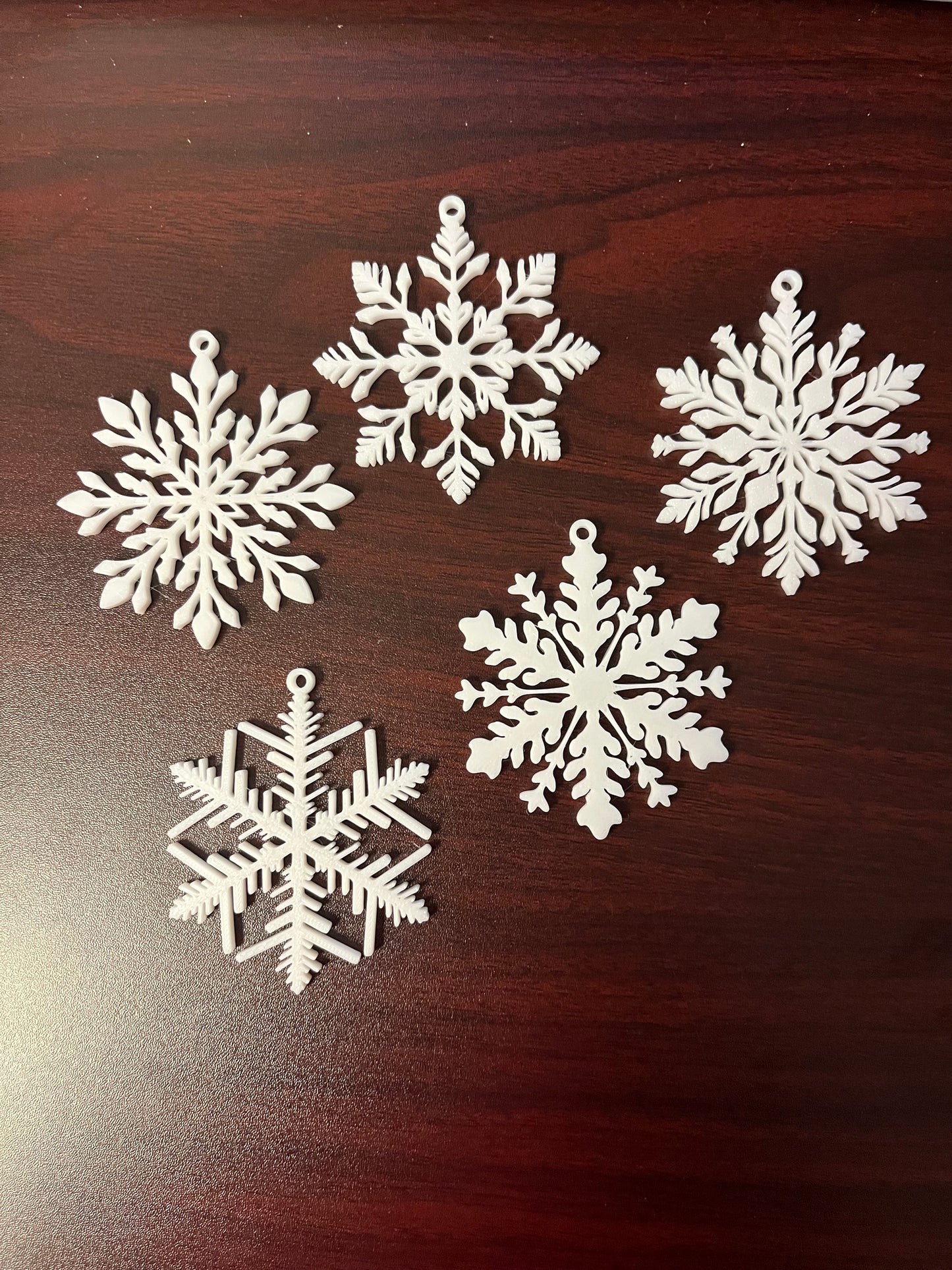 3D-Printed Snowflake Set – 10 Pieces