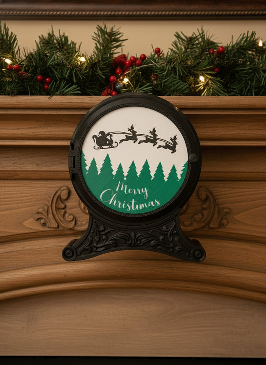 Christmas Santa & Reindeer Tea Light Display (with Bonus Halloween Panels!)