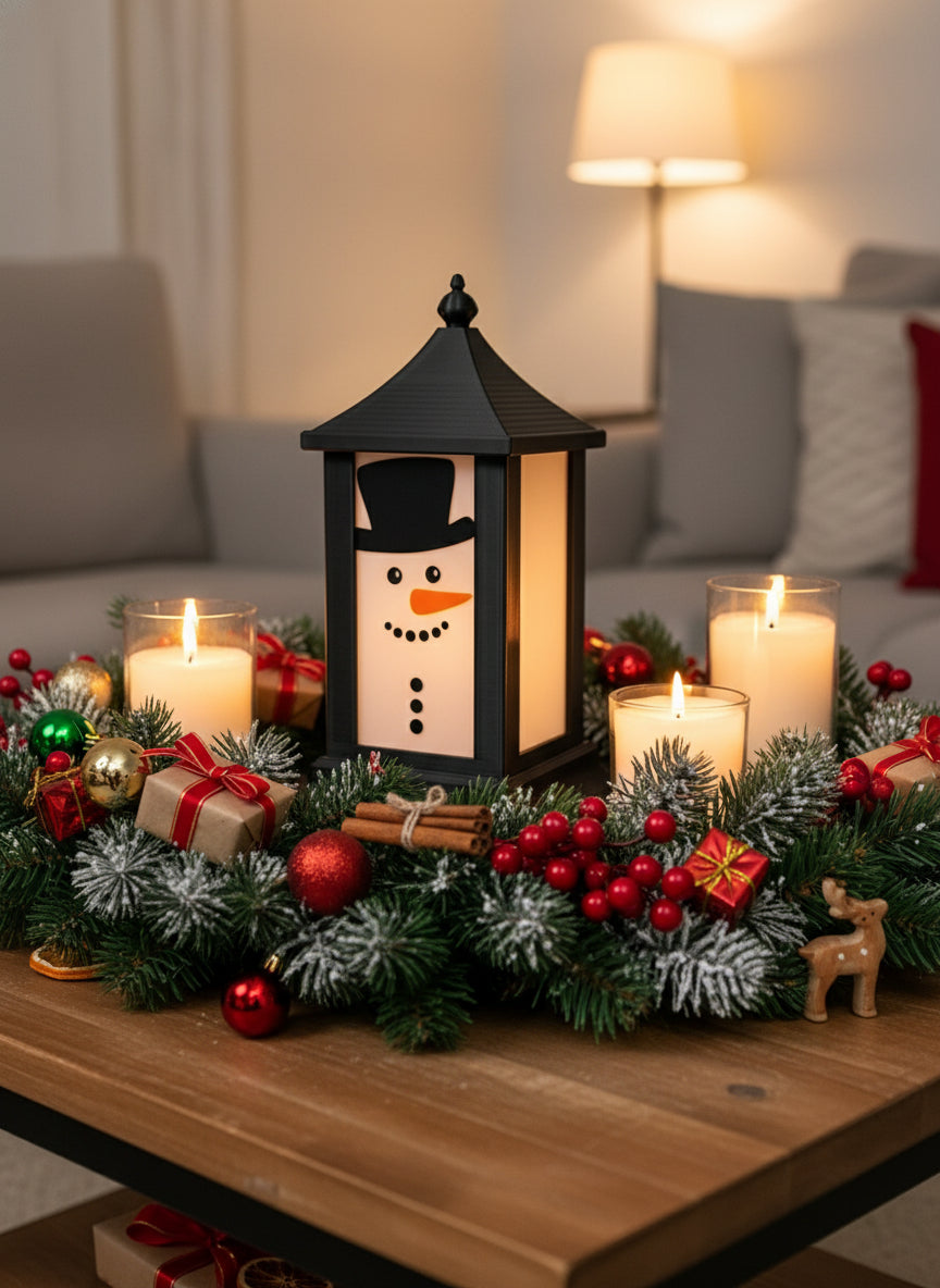 3D Printed Interchangeable Panel Lantern – Christmas Edition