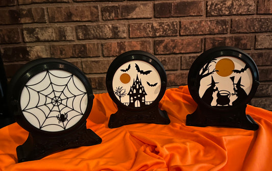 3D Printed Halloween Tea Light Display – Interchangeable Panels