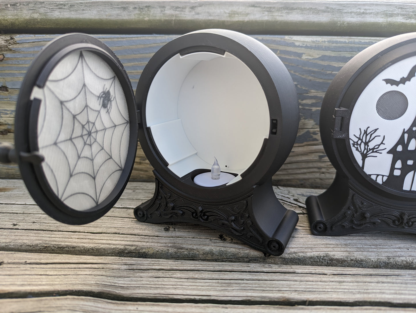 3D Printed Halloween Tea Light Display – Interchangeable Panels