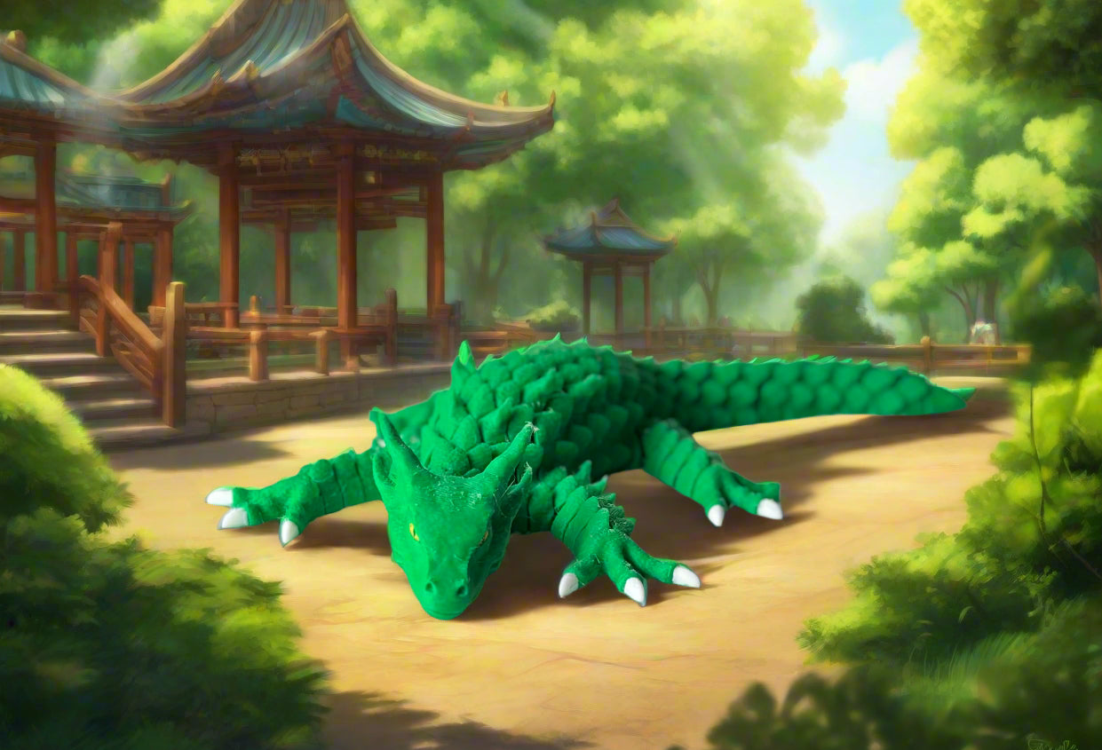 Articulating 3d Printed Earth Dragon
